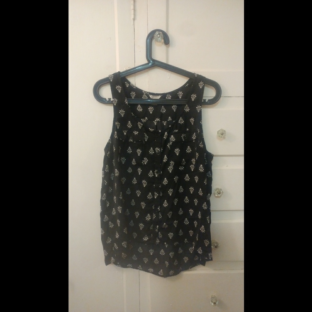 Silky Black Tank Top